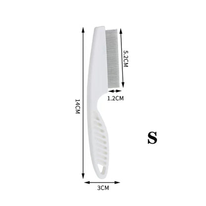 1Pcs Pet Flea Comb Cat/Dog Beauty Comb Stainless Steel Portable Pet Specific Dense Tooth Hair Removal Massage Cleaning Supplies