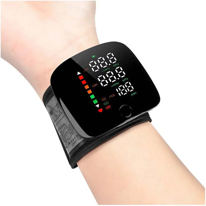 English/ Russian / Arabic / Spanish Voice Broadcast Tonometer BP Monitor New Touch LED Rechargeable Wrist Blood Pressure Monitor