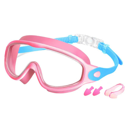 Colorful Kids Swim Goggles Wide Vision Anti-UV Anti-Fog No Leak Pool Swimming Accessories for Boys Girls Youth Toddler Age 3-15