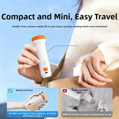 Compact Rechargeable Electric Vacuum Pump Low Noise Mini Vacuum Bag Pump Lightweight Portable Compressed Bag Air Pump Home Use