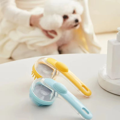 Pet Bathing Brush Long Handle Dog Cleaning Brush Soft Silicone Pet Grooming Comb for Cats Dogs Cat Massage Brush Pet Supplies