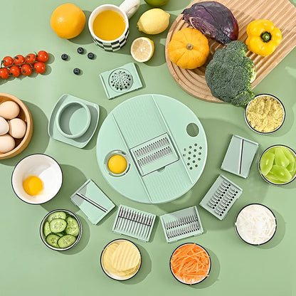 Multi-Functional Vegetable Salad Dehydrator Vegetable Cutter Household Cucumber and Potato Slices Drain Basket Fruit Drain Water