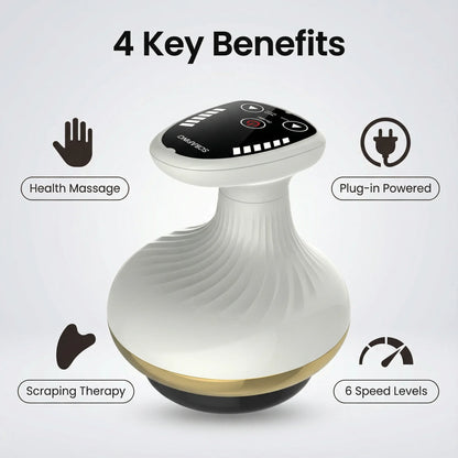 Electric Massage Meridian Brush Universal Body Dredging Cupping Scraping Instrument  Abdominal And Back Massager For Home