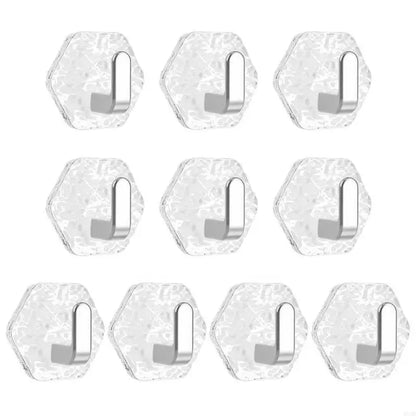 Clear Coat Hook Sturdy Sticky Hook Without Nails for Wardrobes Decoration B03E